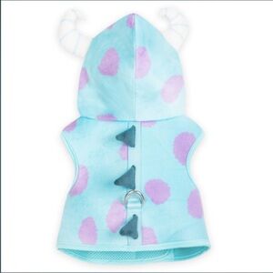 Disney Parks Pixar Monsters Inc Pet Dog Harness Sulley Costume Hood Horns